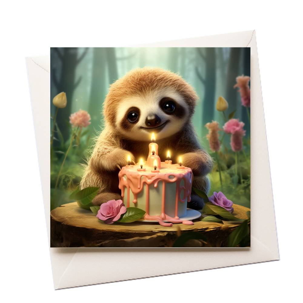 Cute Sloth Card