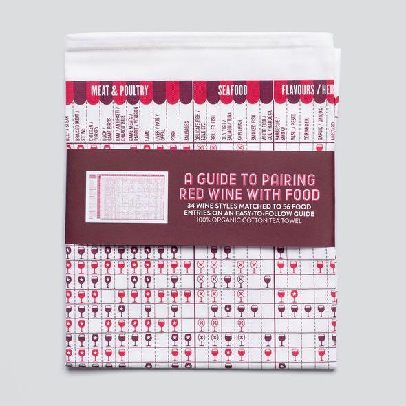 Red Wine Guide Tea Towel - Pretty Shiny Shop