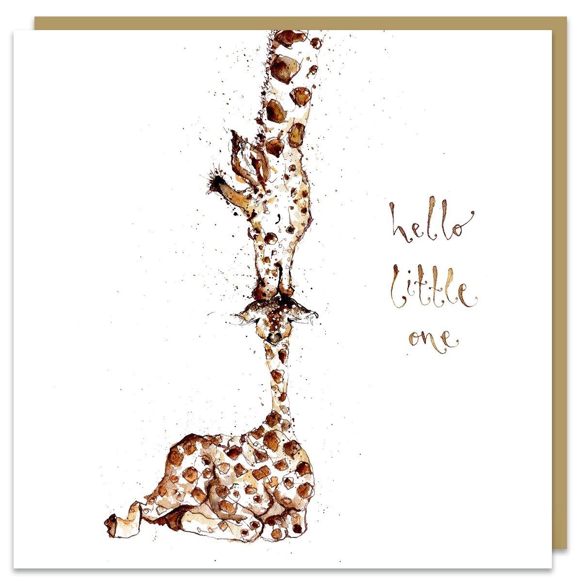 Hello Little One Giraffes Card - Pretty Shiny Shop