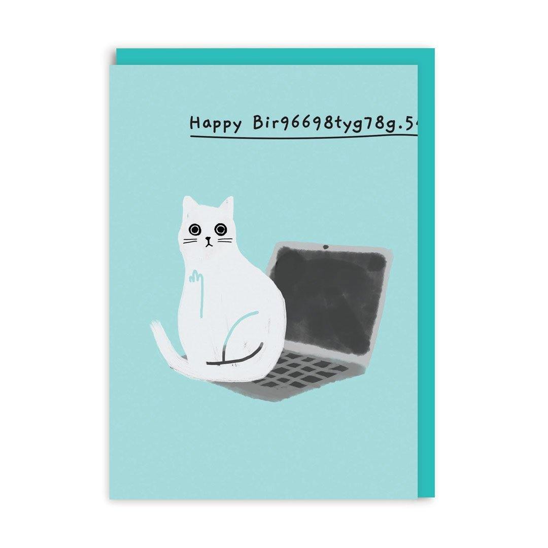 HB Laptop Cat Card - Pretty Shiny Shop