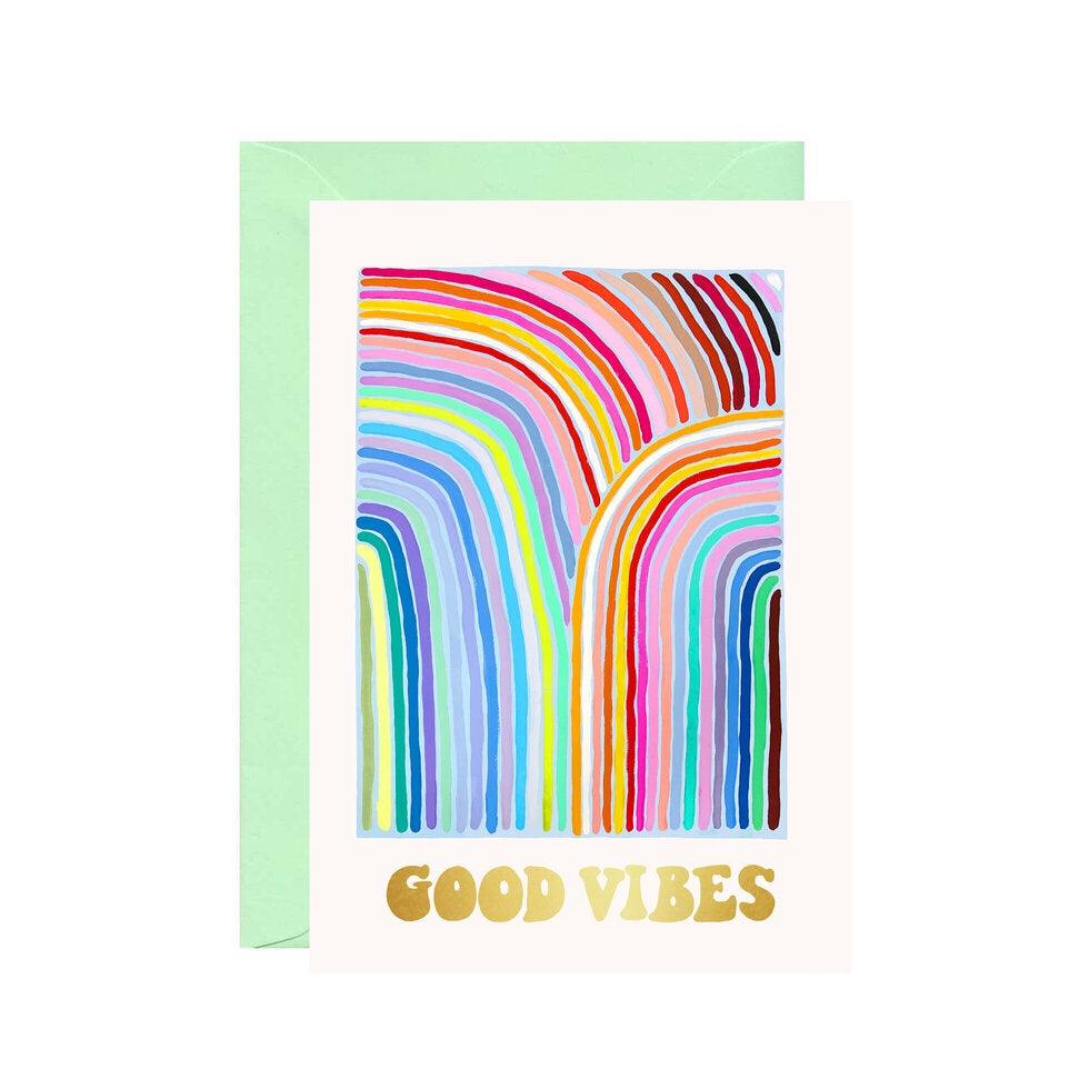 Good Vibes Lines Card - Pretty Shiny Shop