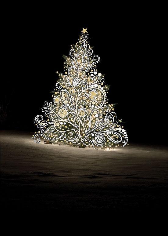 White Tree Card - Pretty Shiny Shop