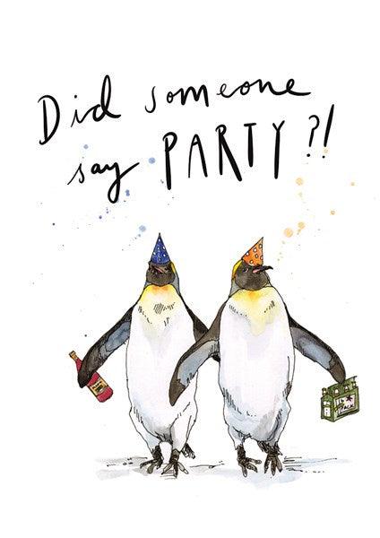 Party Penguins Card - Pretty Shiny Shop